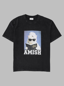 Amish Supplies Men's Shirt Con Stampa Rich Cat Black