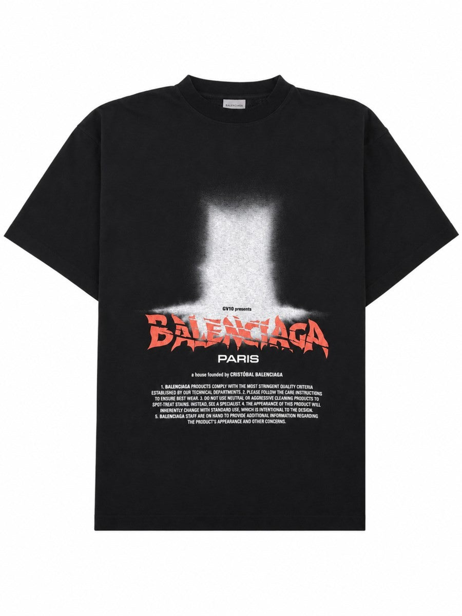 Balenciaga Men's Printed Shirt Black