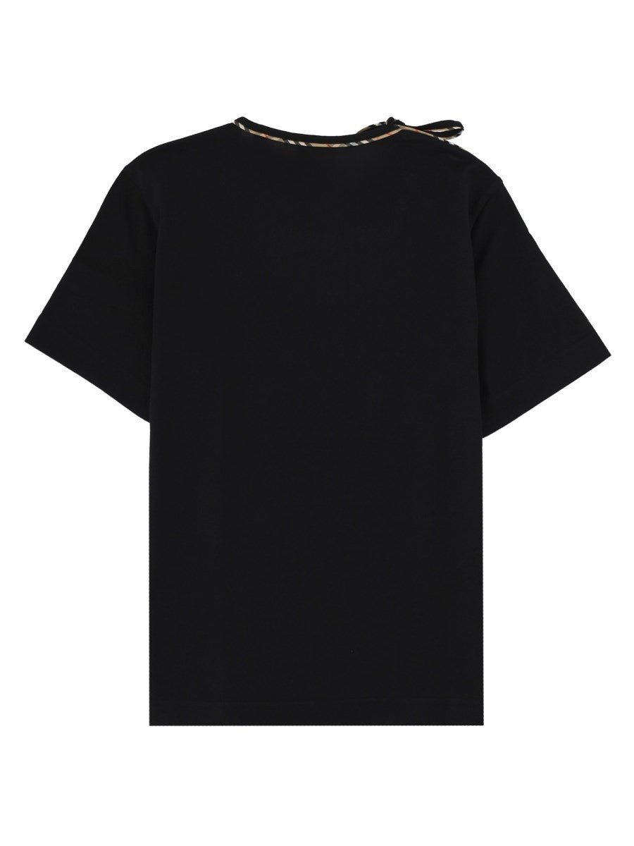 Burberry Women's Shirt in Cotone Con Fiocco Black