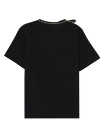 Burberry Women's Shirt in Cotone Con Fiocco Black