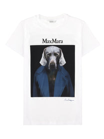 Max Mara Women's Shirt in Jersey Con Stampa Iconica White
