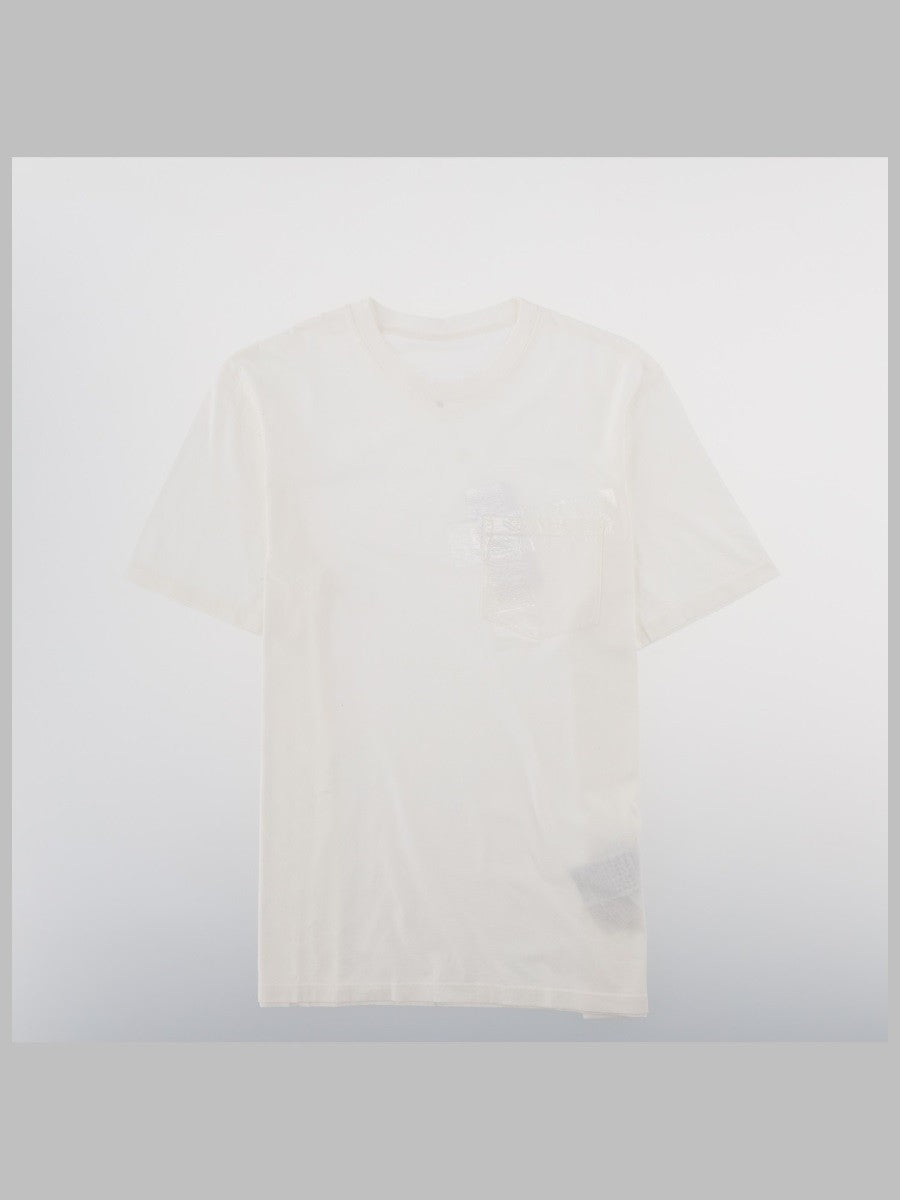 Maison Margiela Men's Shirt in Jersey DI Cotone Taped White