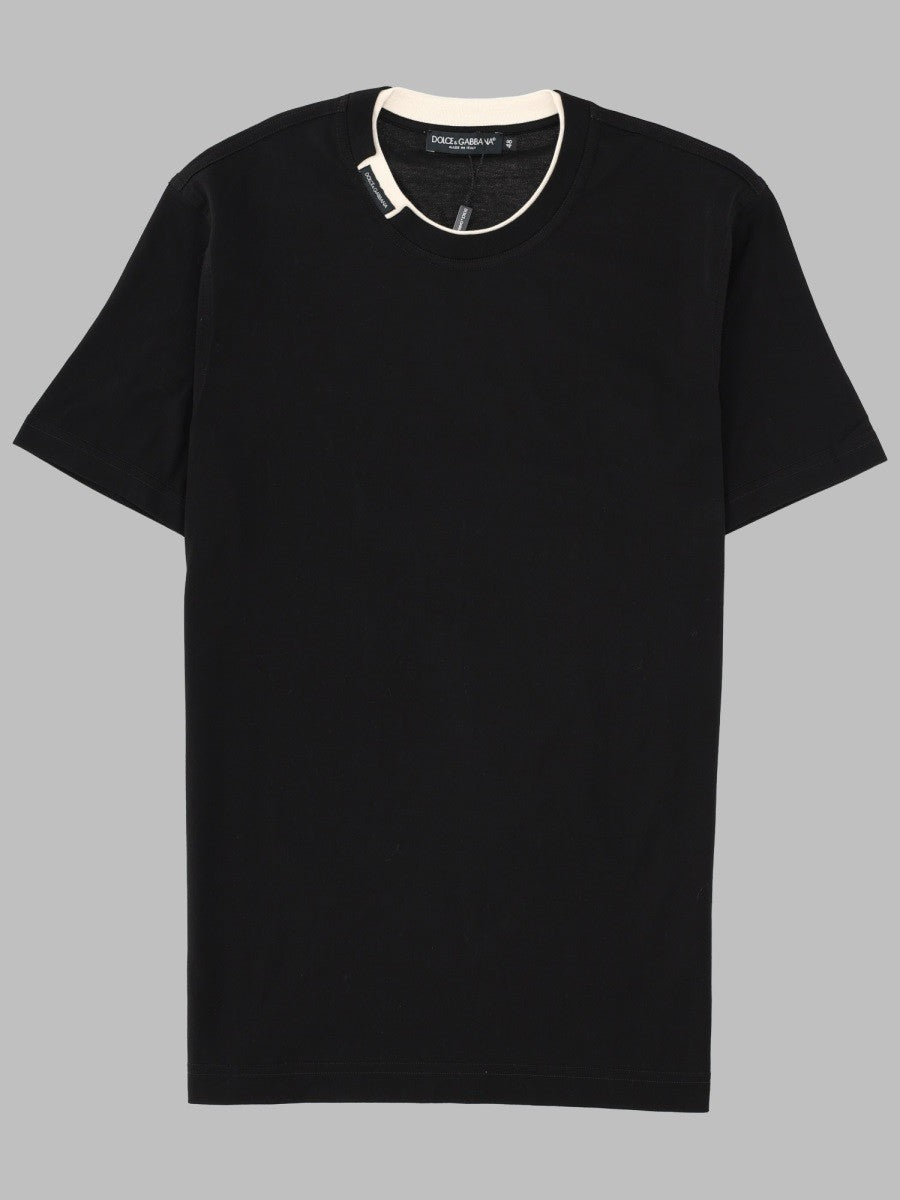 Dolce &amp; Gabbana Men's Shirt in Jersey DI Cotone Black