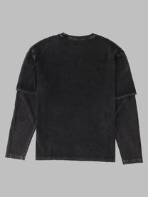 Amish Supplies Men's Shirt Layered Con Stampa Black