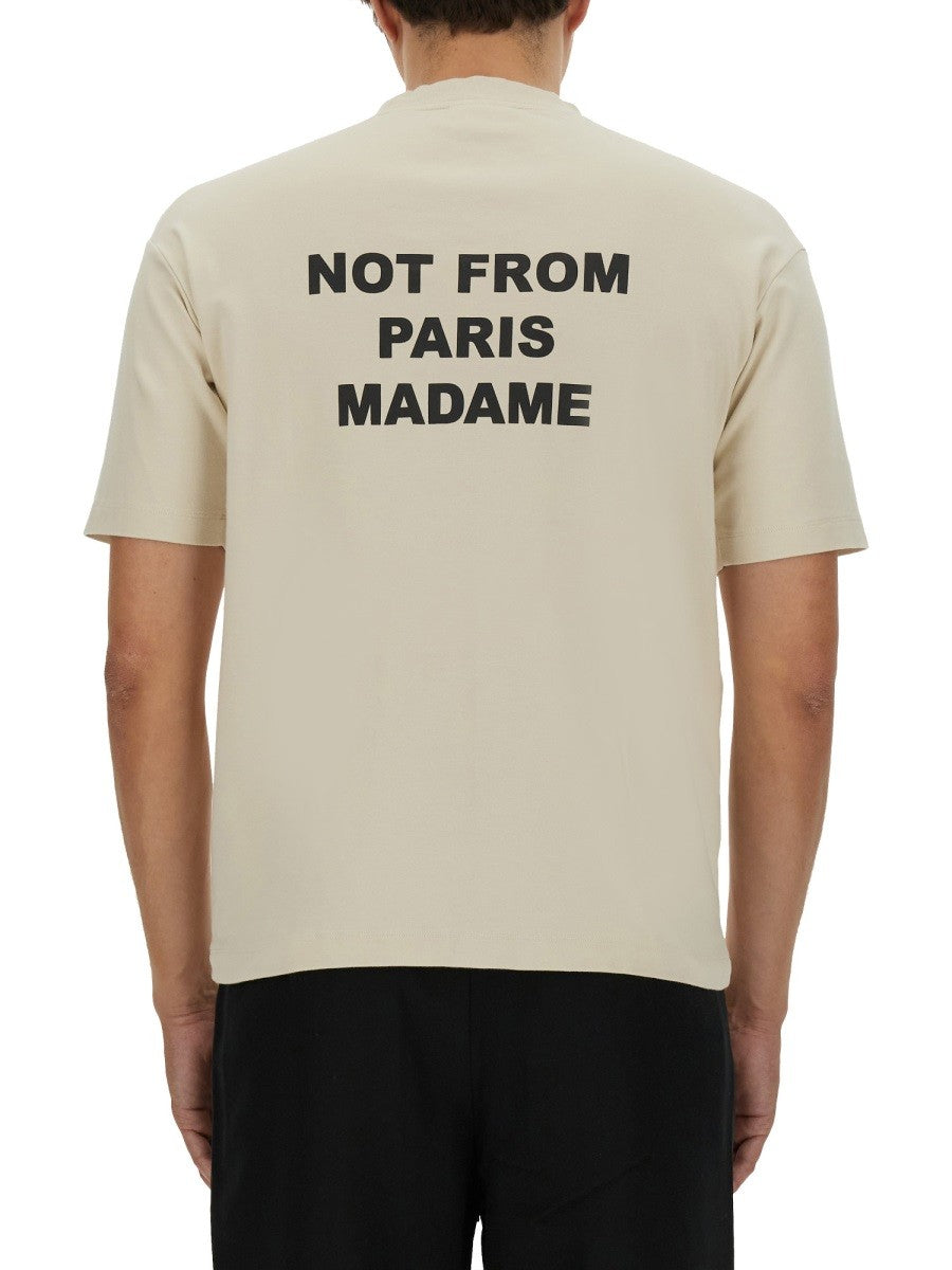 Drôle de Monsieur Men's Shirt Slogan Beige
