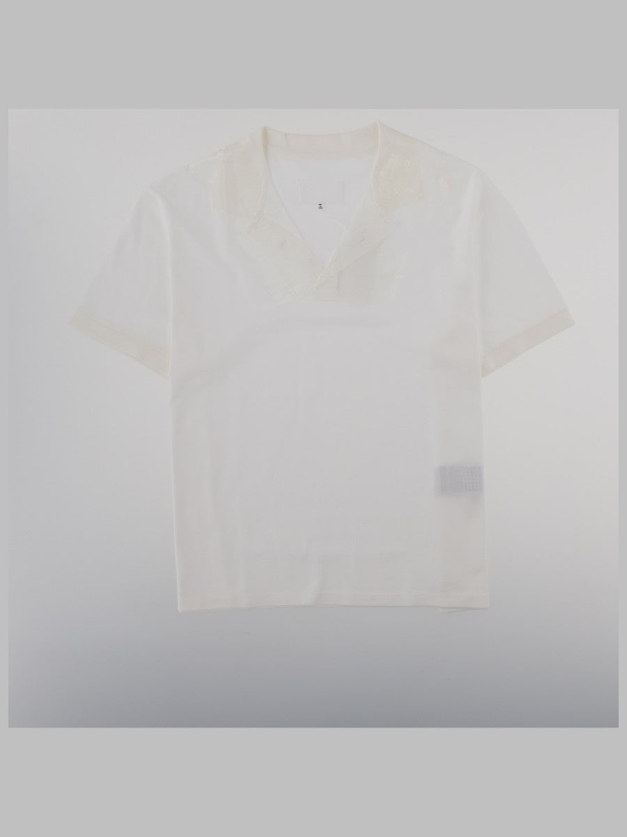 Maison Margiela Men's Shirt Taped Con Scollo White