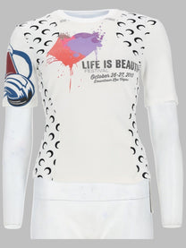 Marine Serre Women's Shirt Upcycled Con Stampa White