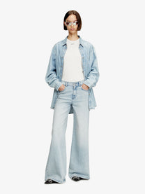 Diesel Women's Uncutieslong OD Shirt White