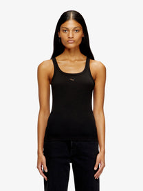 Diesel Women's Wife Od Ribbed Cotton Tank Top Black