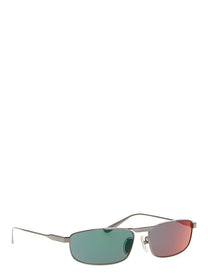 Balenciaga Tag Rectangle Sunglasses Gold