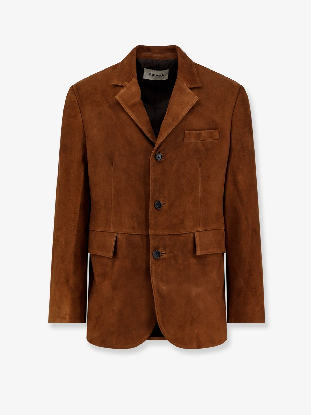 Tonywack Unisex Tailored Unisex Suede Jacket Beige