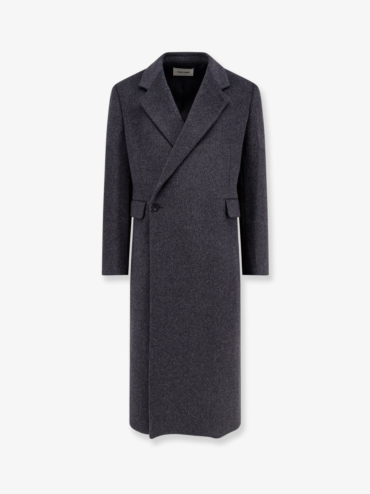 Tonywack Men's Tailored Wool and Cashmere Coat Grey