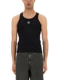 Marine Serre Men's Tank Top Costine Con Moon Black
