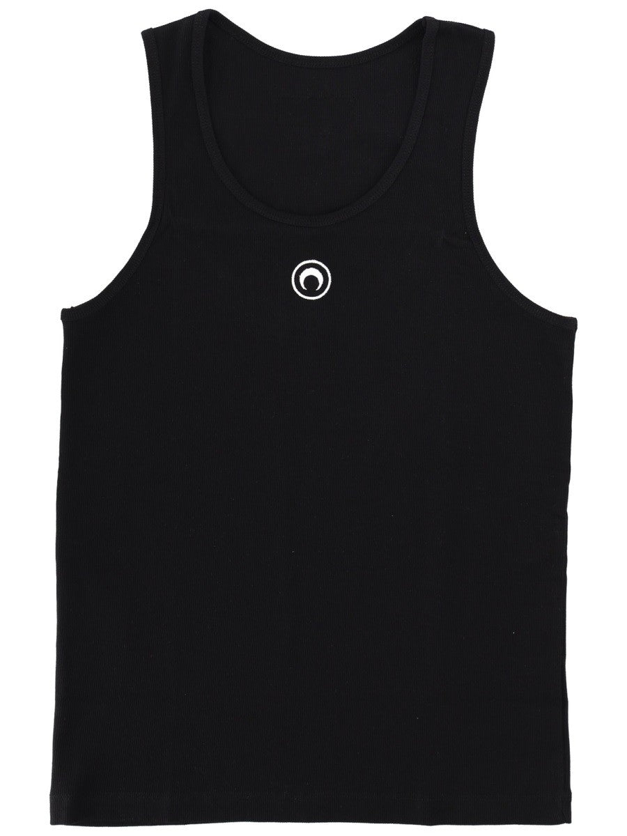 Marine Serre Men's Tank Top Costine Con Moon Black