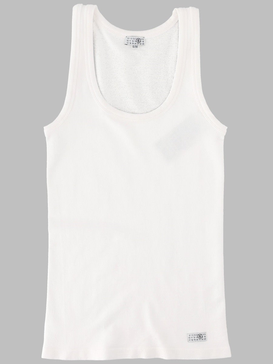 MM6 Maison Margiela Women's Tank Top Elasticizzato White