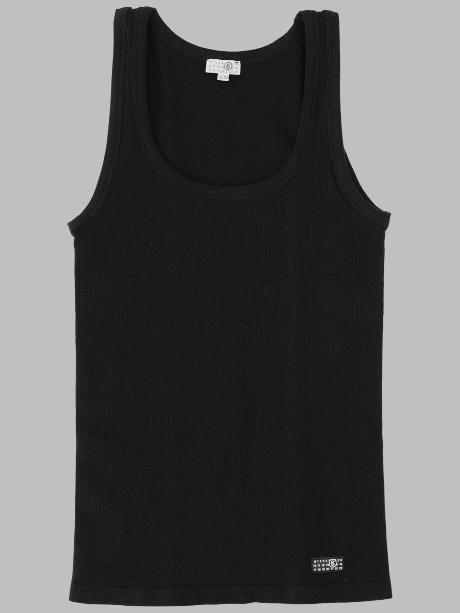 MM6 Maison Margiela Women's Tank Top Elasticizzato Black