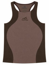 Balenciaga Women's Tank Top Senza Cuciture Techwear Brown