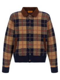Guest In Residence Tartan Bomber Jacket Gold