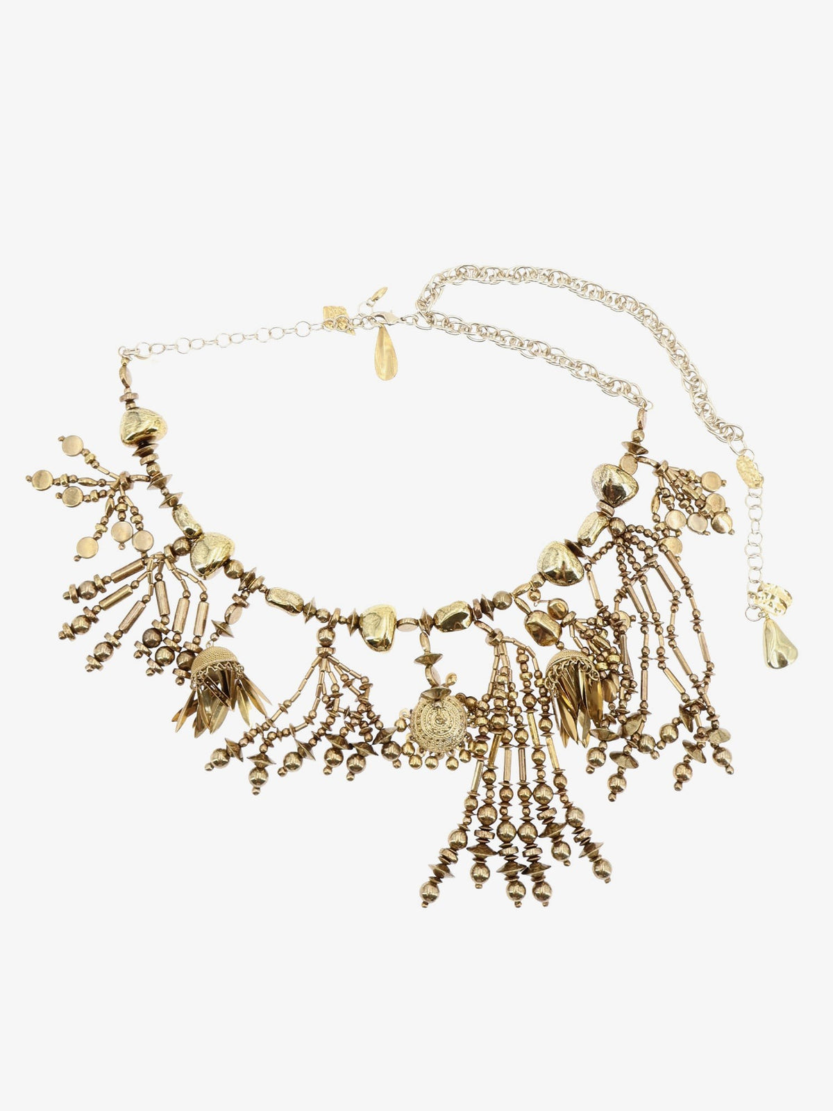 Dries Van Noten Women's Tassel Pendant Brass and Resin Necklace OLDBRASS