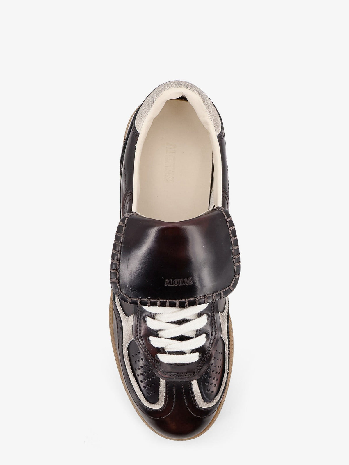 Alohas Women's Club Leather Sneakers Brown