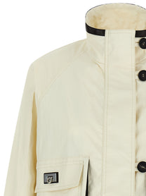 Ferragamo Tech Linen Jacket White