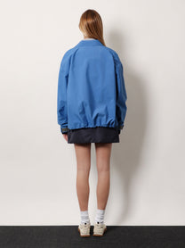 Miu Miu Women's Tech Canvas Windbreaker Blue