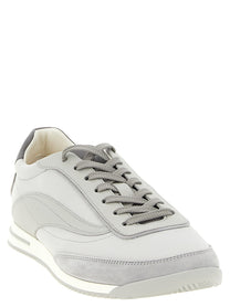 Brunello Cucinelli Techno and Nubuck Fabric Sneakers Grey
