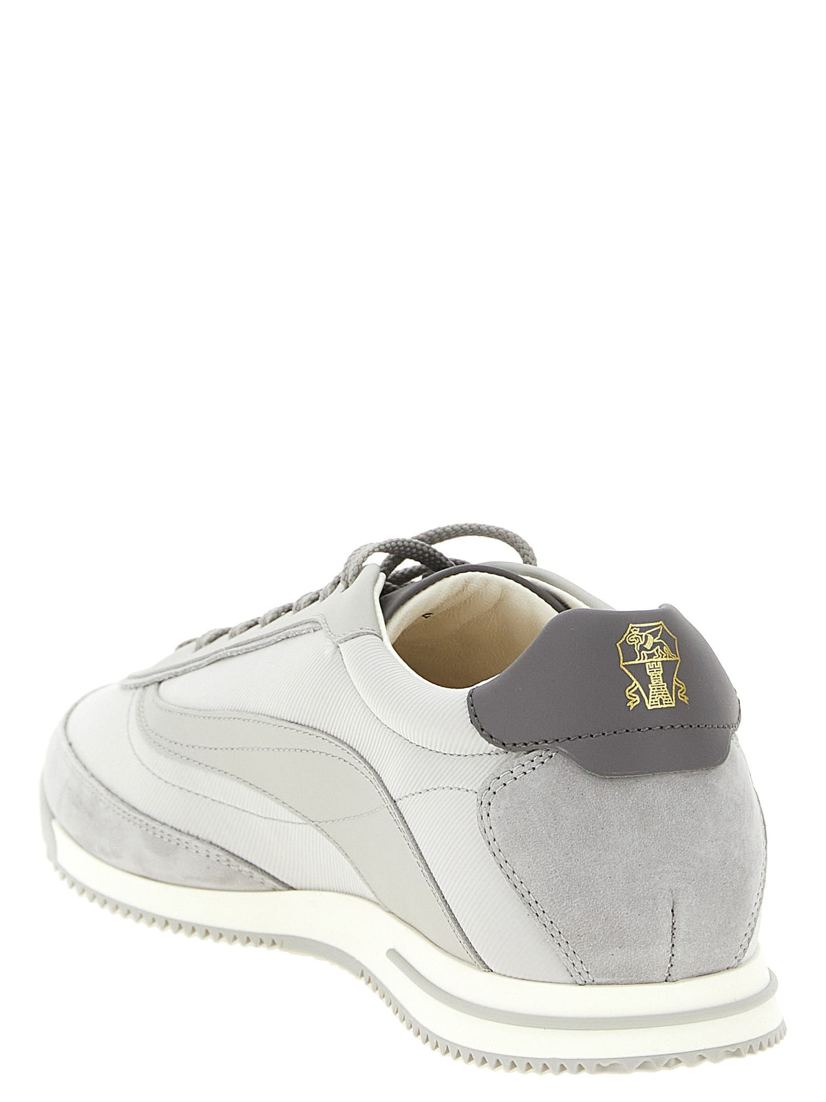 Brunello Cucinelli Techno and Nubuck Fabric Sneakers Grey