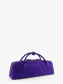 ALAÏA Women's Teckel Clutch Suede Handbag Iris