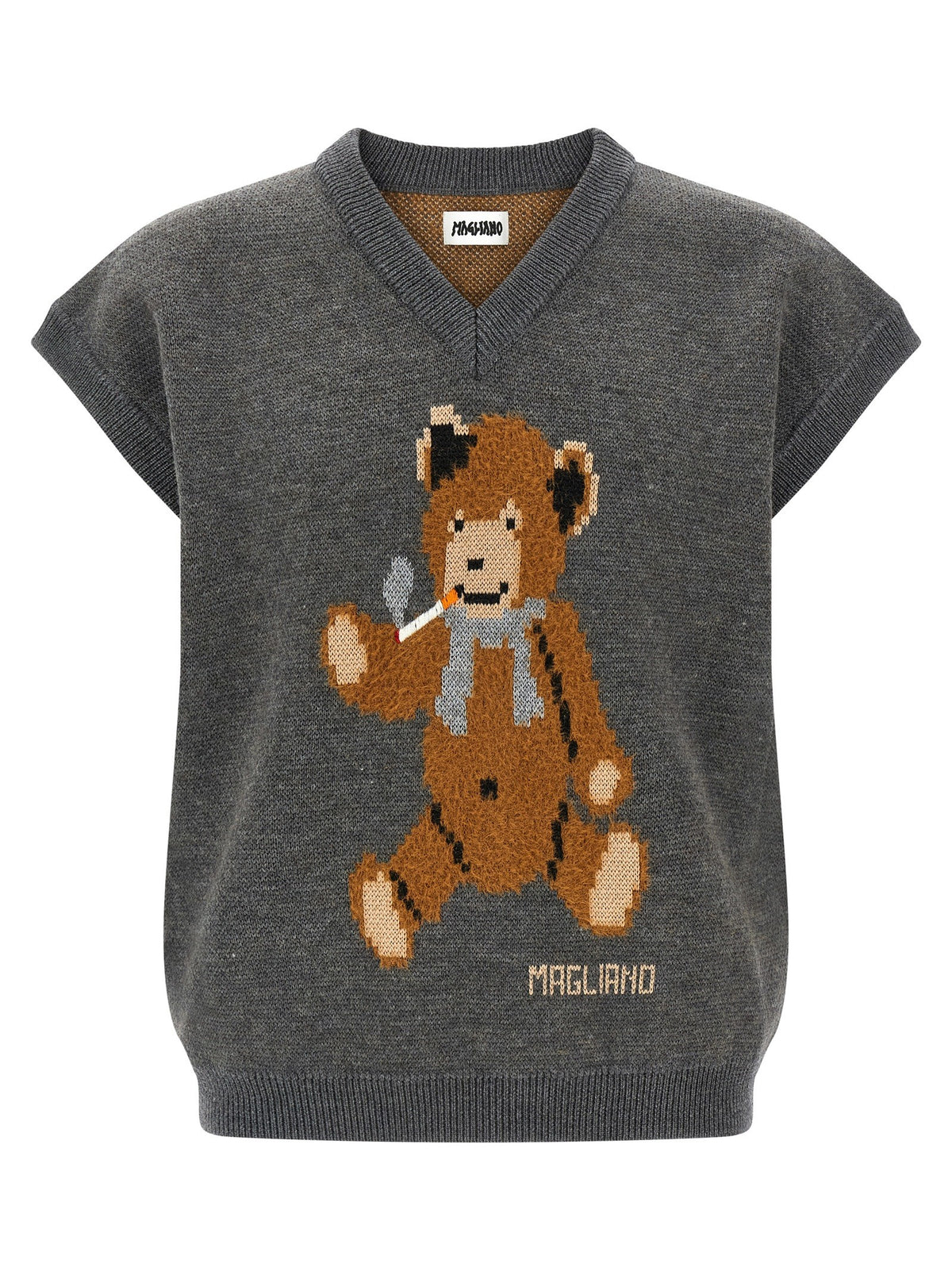Magliano Teddy Bear Vest Grey