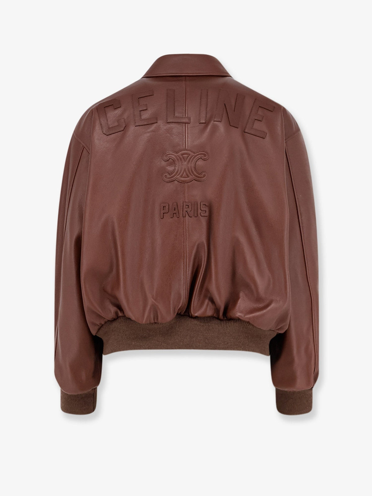 Celine Men's Teddy Leather Jacket Brown