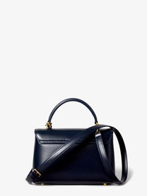 Celine Women's Teen Nino Handbag in Smooth Satin Calfskin Blue, view 2