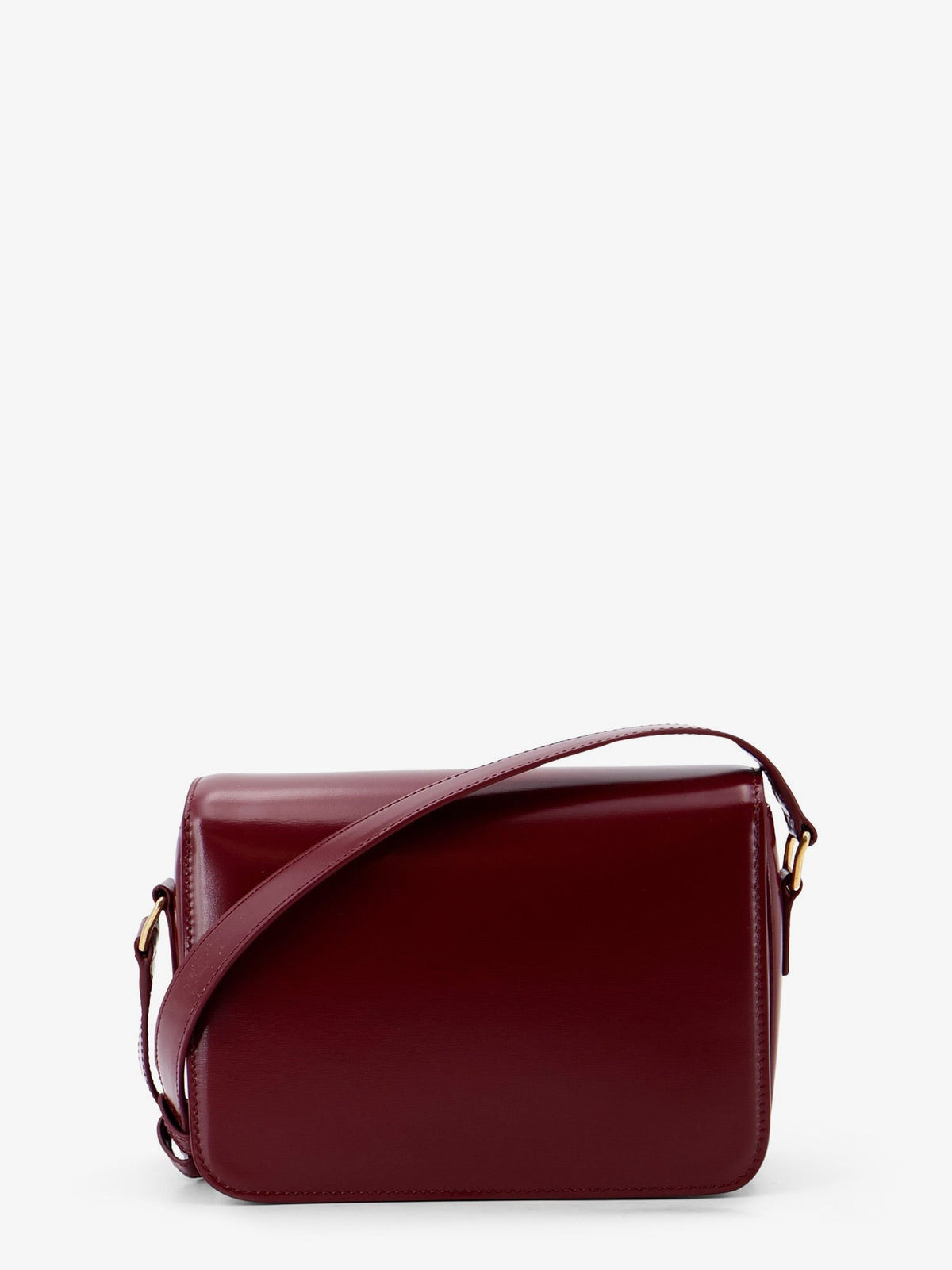 Celine Women's Teen Triomphe Leather Crossbody Bag White