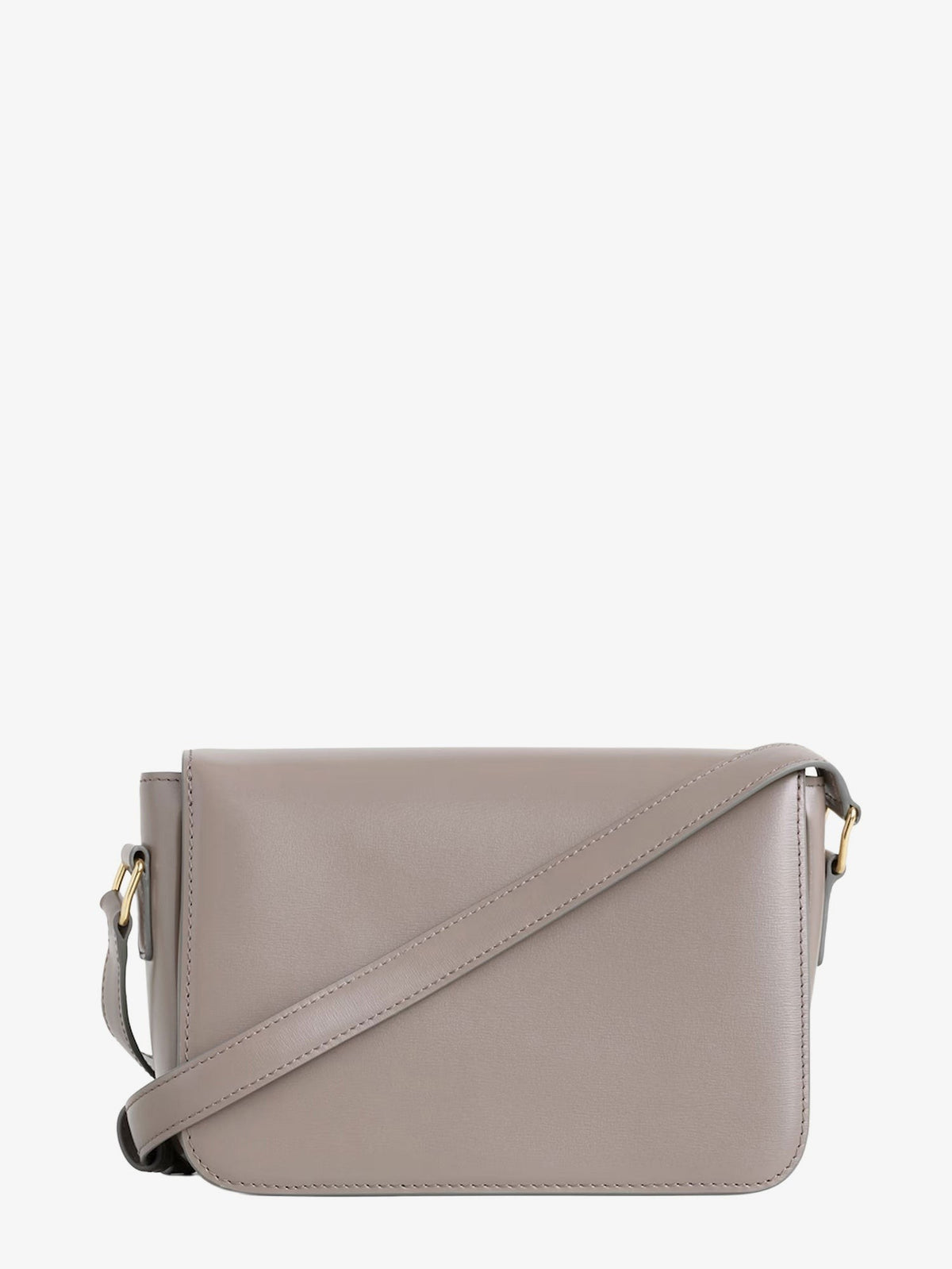 Celine Women's Teen Triomphe Leather Crossbody Bag PEBBLE