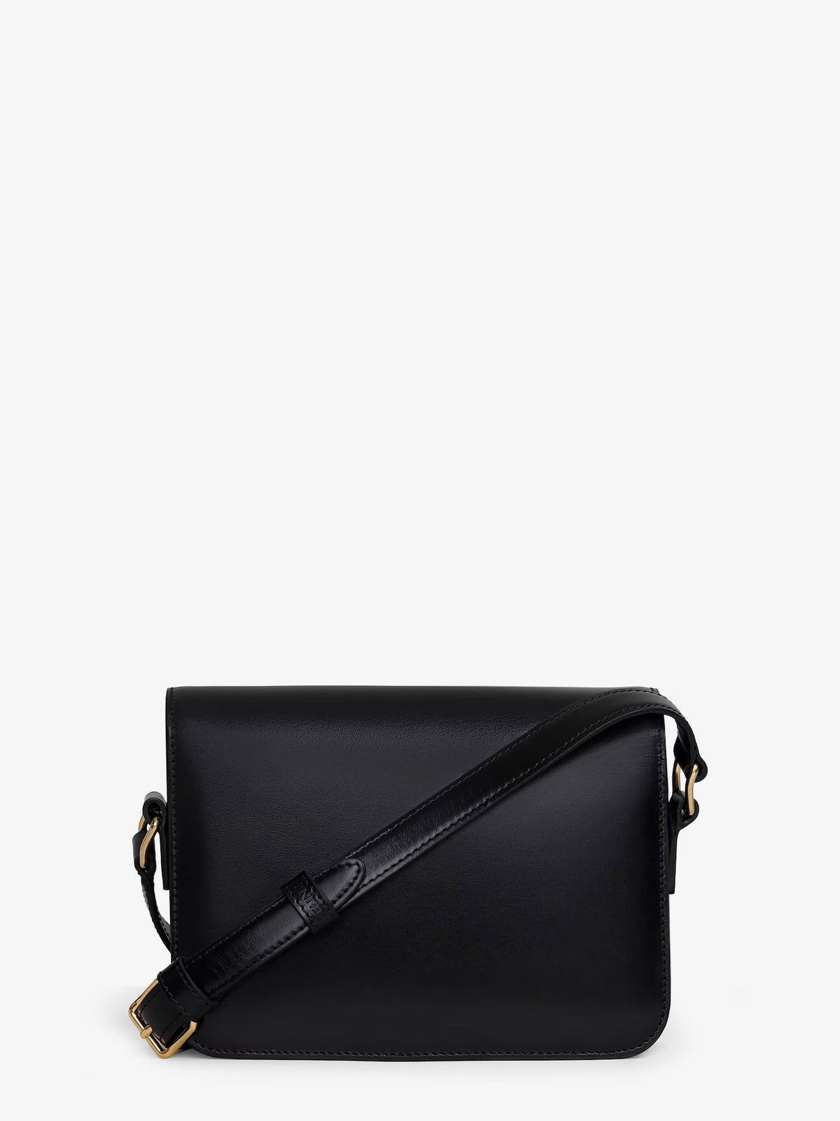Celine Women's Teen Triomphe Leather Crossbody Bag Black