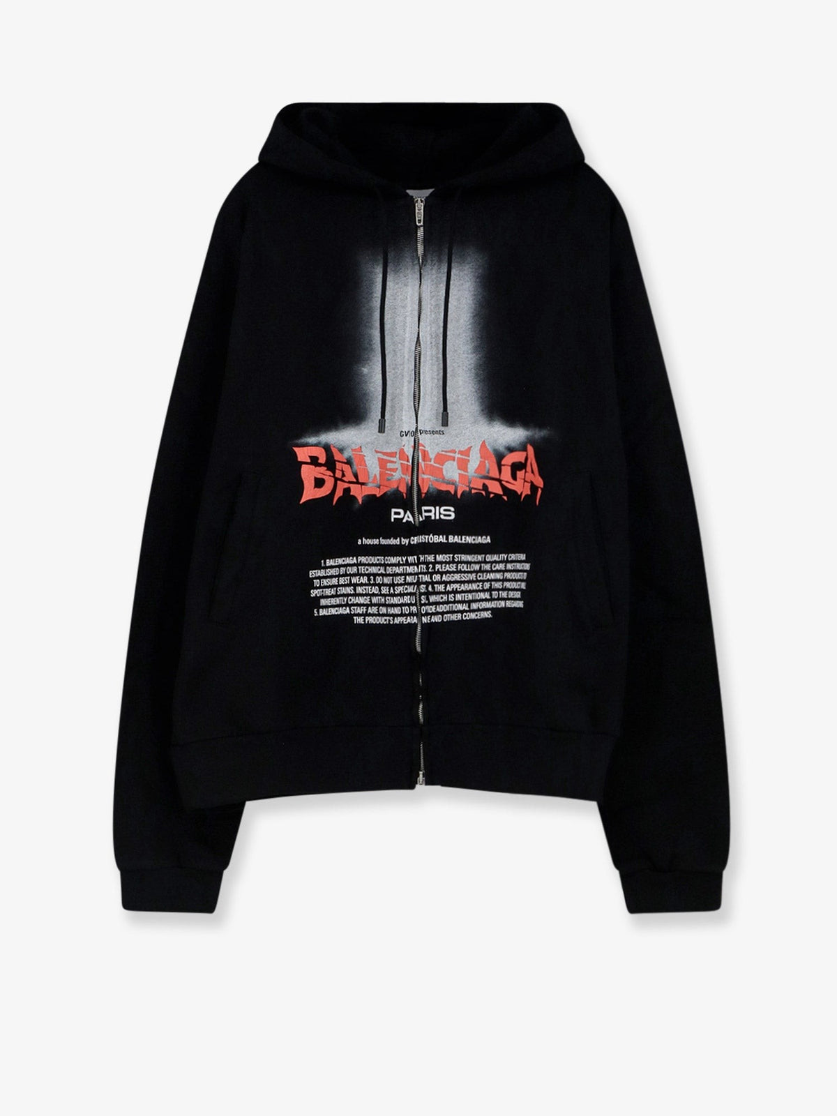 Balenciaga Men's The Door Cotton Sweatshirt Black