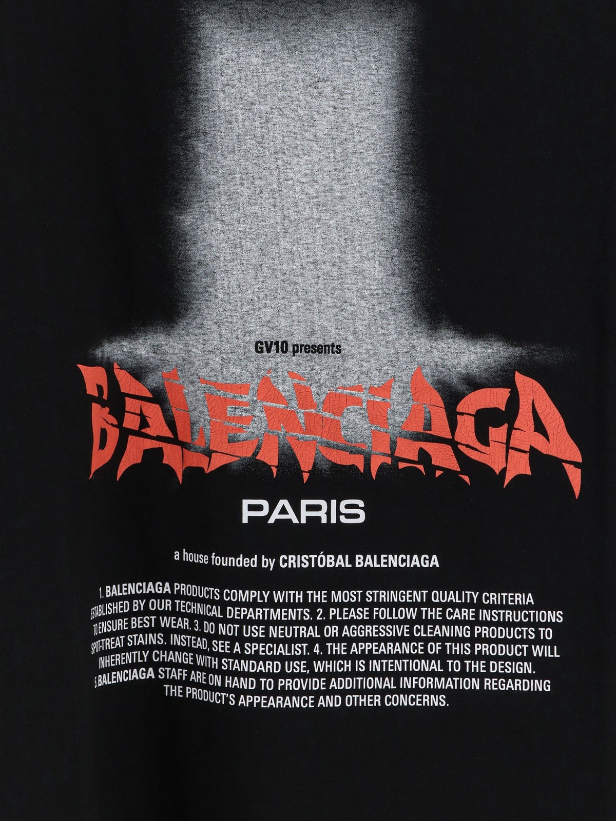 Balenciaga Men's The Door Cotton Shirt Black