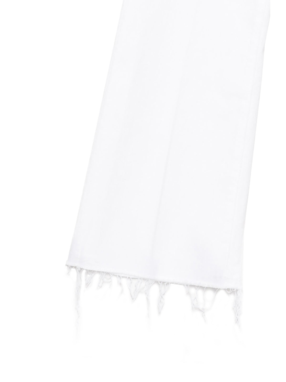 MOTHER The Hustler Ankle Fray Jeans White