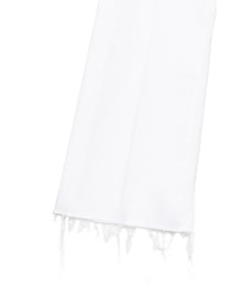 MOTHER The Hustler Ankle Fray Jeans White