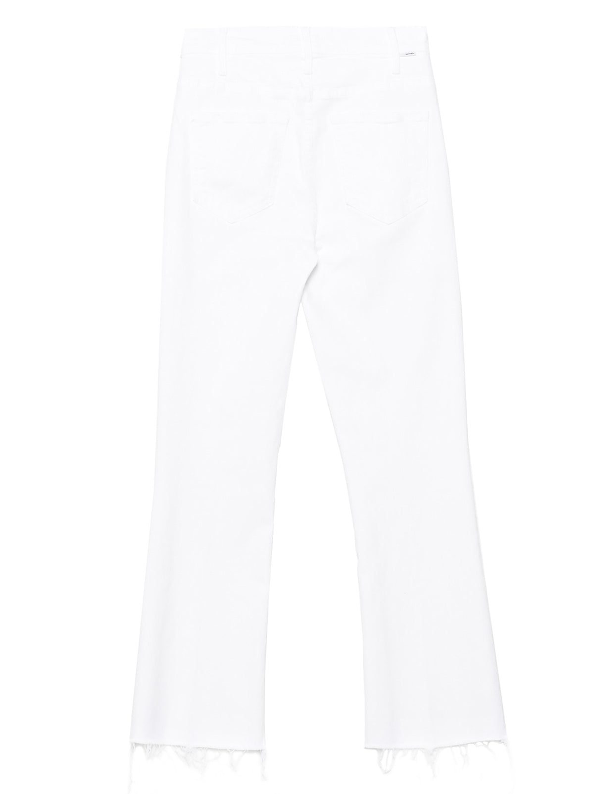 MOTHER The Hustler Ankle Fray Jeans White