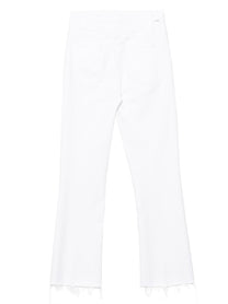 MOTHER The Hustler Ankle Fray Jeans White
