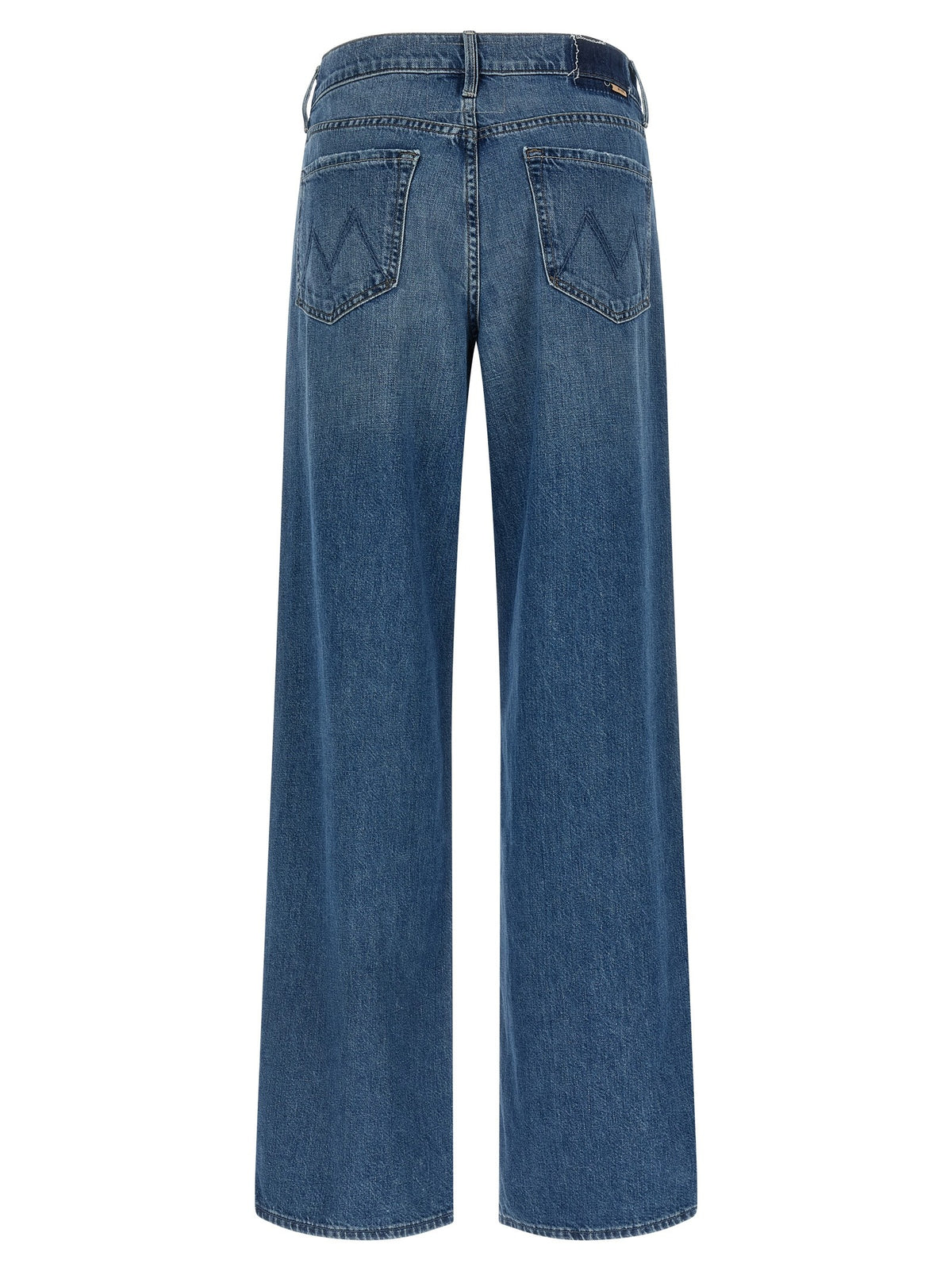 MOTHER The Rerun Zip Sneak Jeans Blue