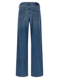 MOTHER The Rerun Zip Sneak Jeans Blue