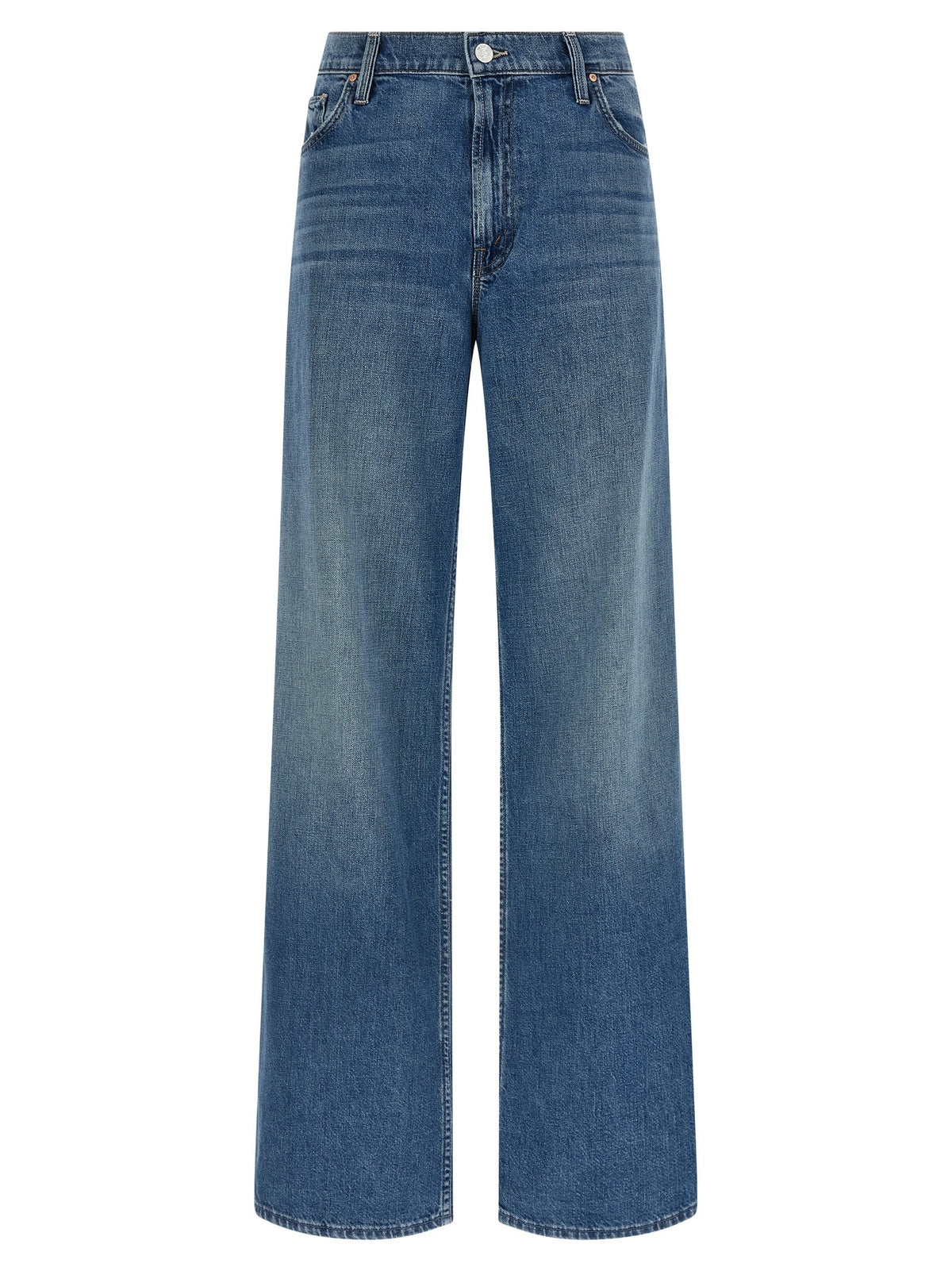 MOTHER The Rerun Zip Sneak Jeans Blue
