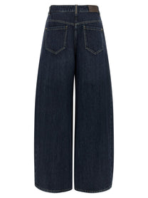 Brunello Cucinelli The Wide Barrel Jeans Blue, view 2