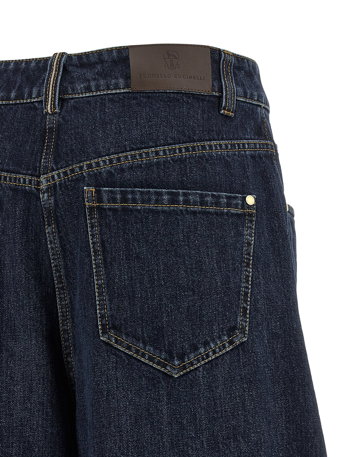 Brunello Cucinelli The Wide Barrel Jeans Blue, view 4