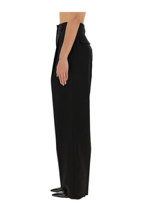 Thelatest women’s Axel pants black high-waisted wide-leg trousers with tailored fit and subtle waist pleats