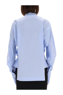 Thelatest women’s shirt Cecilia blue light blue striped blouse with relaxed oversized fit and voluminous sleeves