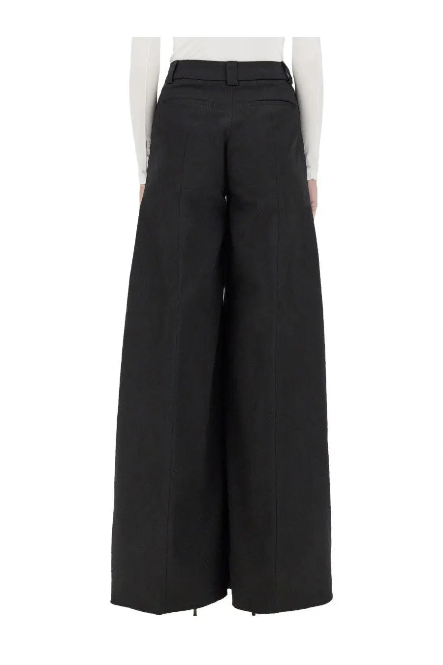 Thelatest women’s wide pant alma black with sleek tailored fit black wide-leg trousers featuring subtle vertical seams