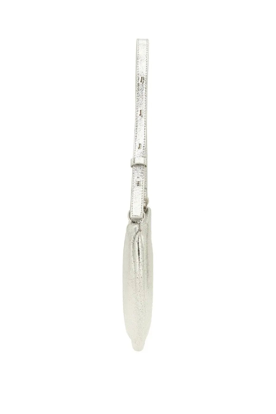 Themoirè women’s bag ebe silver silver metallic clutch with sleek minimalist design and matching strap